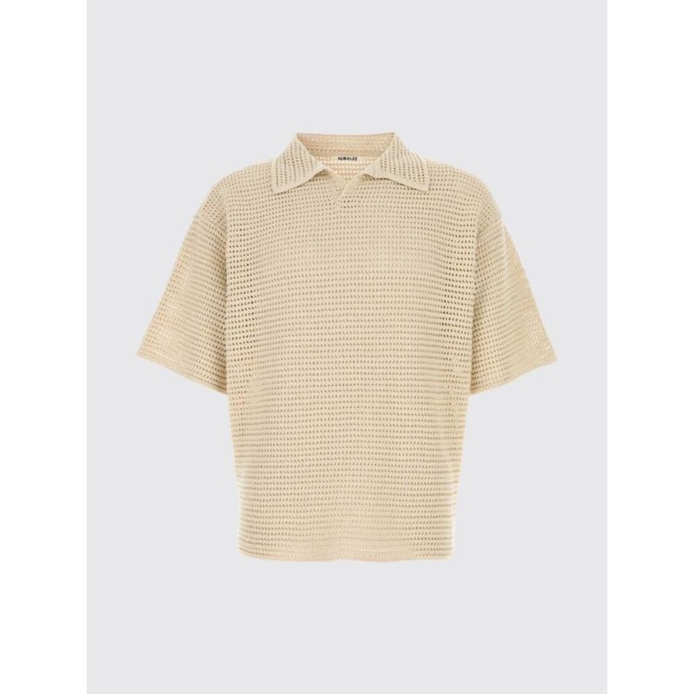 Auralee Polo Shirt Men Ivory - Picture 2 of 3